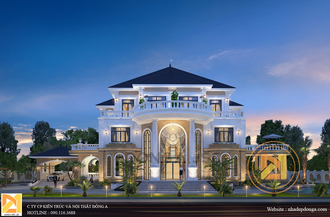 Biệt thự tân cổ điển 3 tầng Châu Âu Biệt thự tân cổ điển 3 tầng Châu Âu