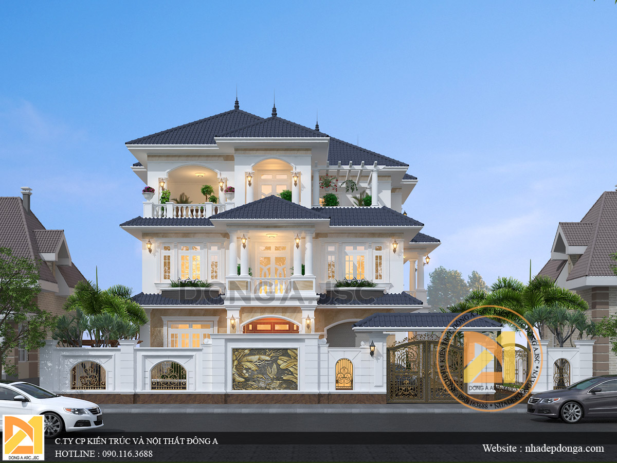 Biệt thự tân cổ điển 3 tầng đẹp Biệt thự tân cổ điển 3 tầng đẹp