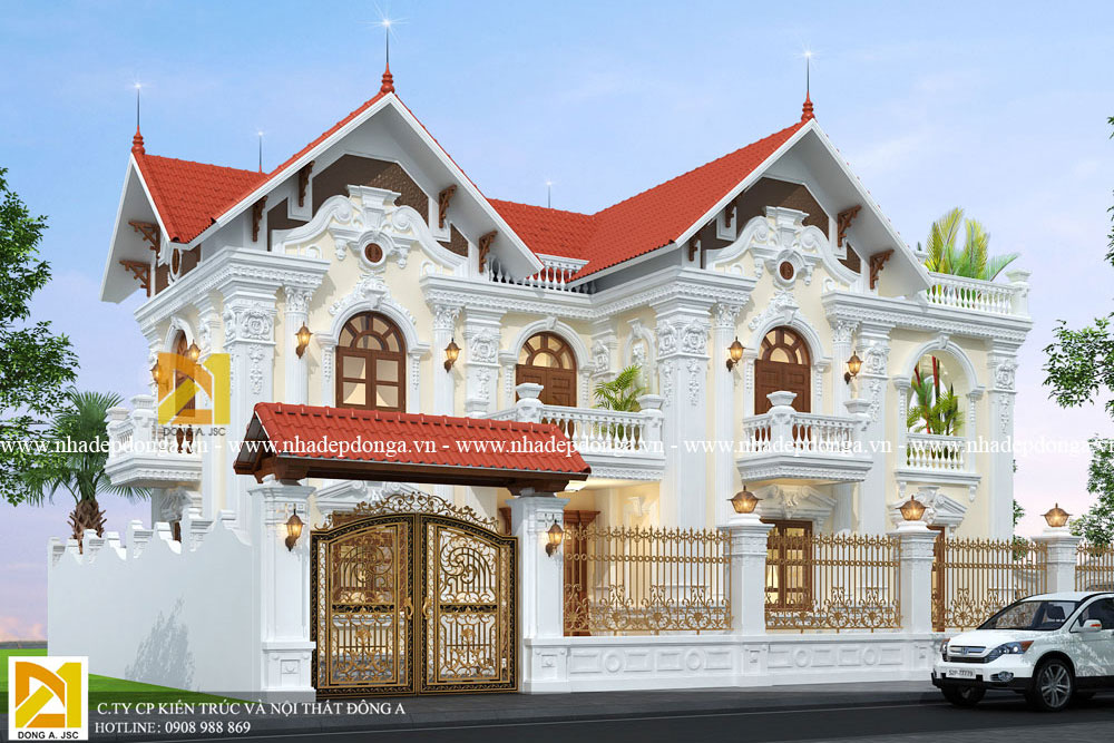 Mẫu biệt thự 2 tầng tân cổ điển