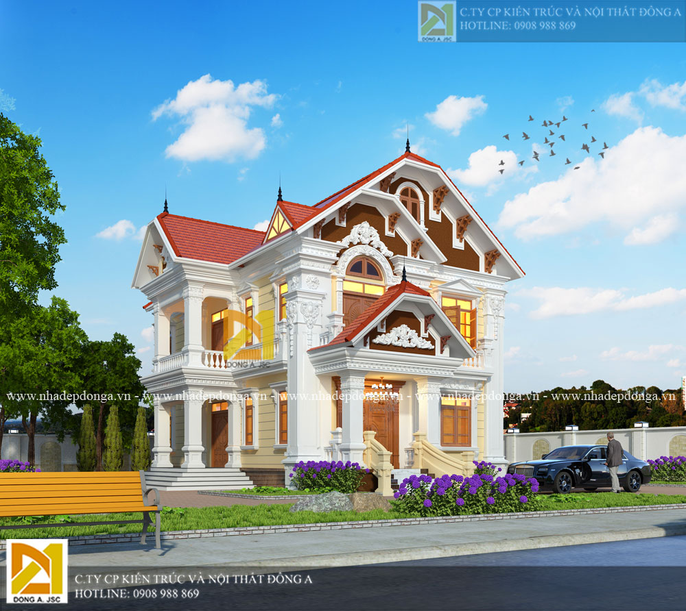 biệt thự cổ điển 2 tầng đẹp