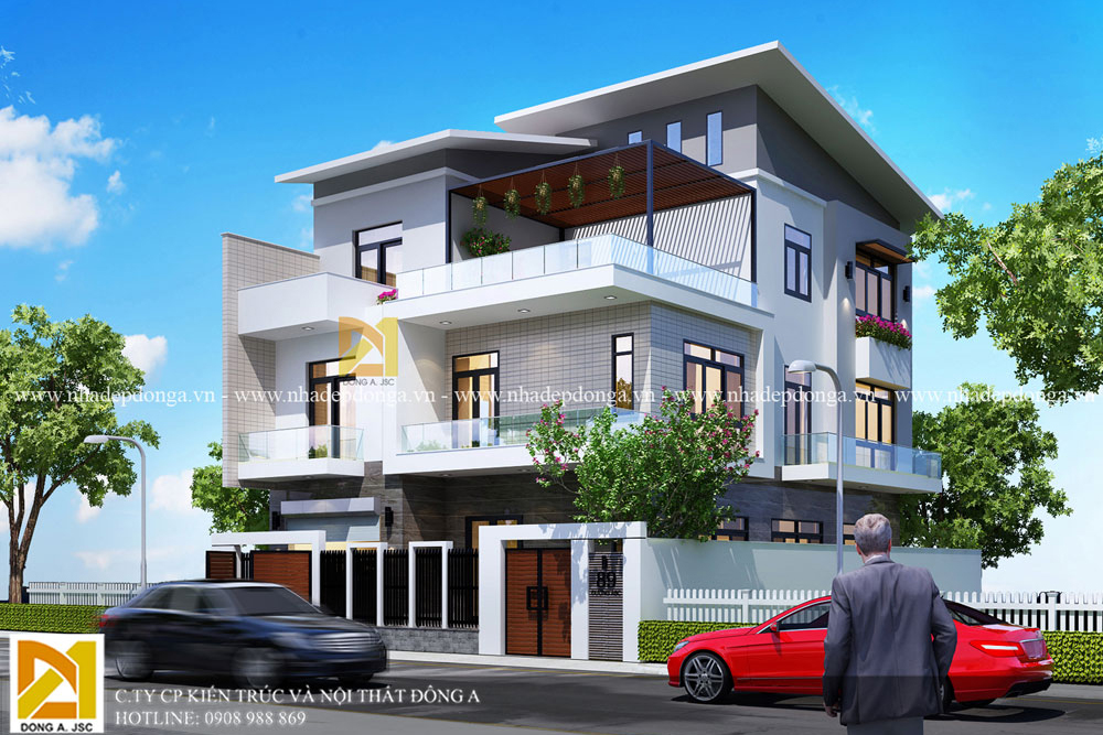 Mẫu biệt thự đẹp 3 tầng hiện đại