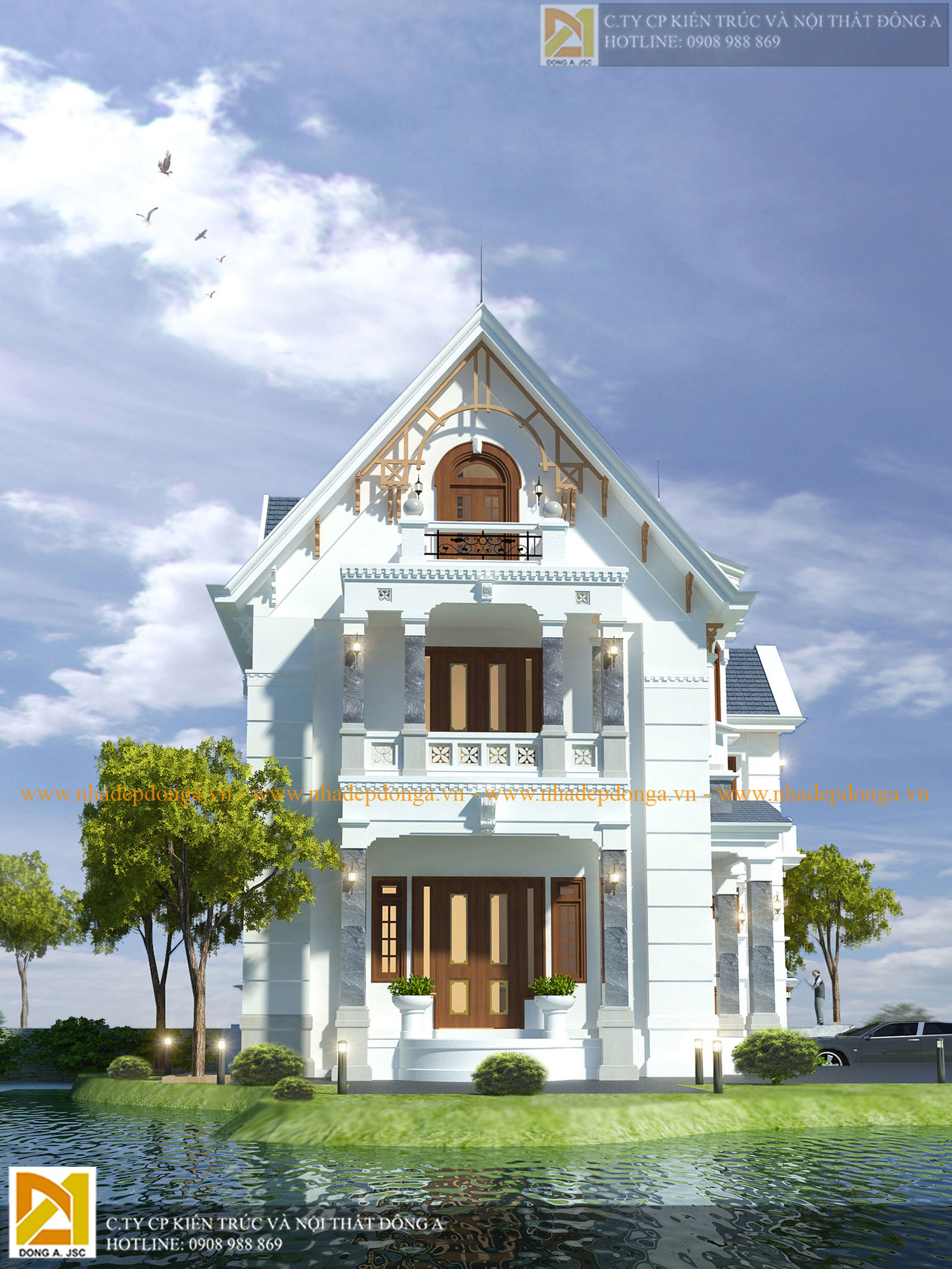  biệt thự tân cổ điển 3 tầng ven sông