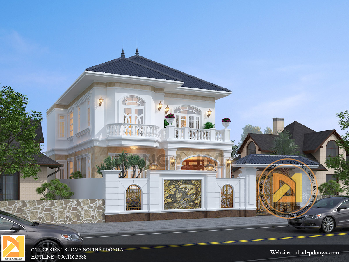 Mẫu biệt thự tân cổ điển 2 tầng đẹp Mẫu biệt thự tân cổ điển 2 tầng đẹp