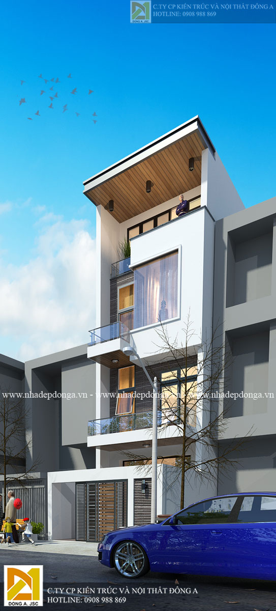Mẫu nhà phố 4 tầng hiện đại đẹp