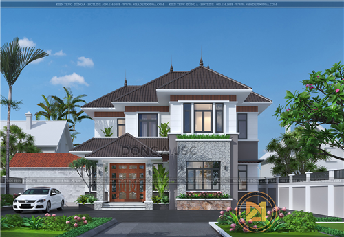 Mẫu biệt thự vườn hiện đại 2 tầng BTHD-4761